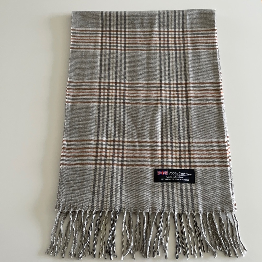Cashmere Plaid Scarf NWOT
